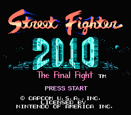 Street Fighter 2010: The Final Fight title screenshot